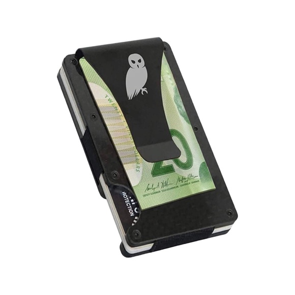 The Owl Wallet | Authentic Minimalist Carbon Fiber RFID Blocking Mens Wallet - Picture 3 of 3